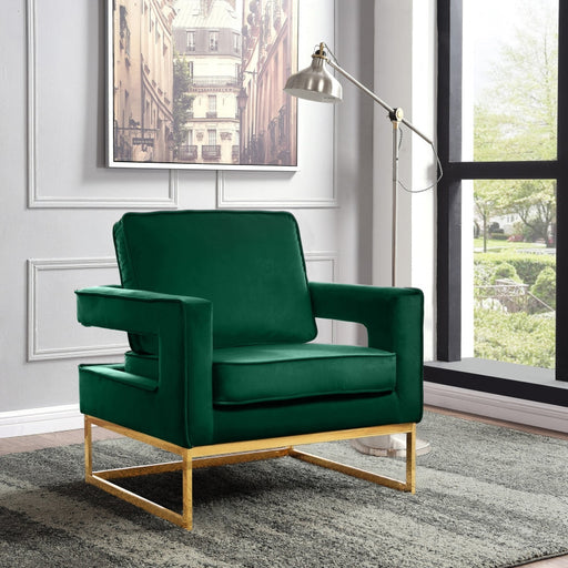 Noah Green Velvet Accent Chair - 511Green - Vega Furniture