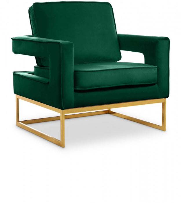 Noah Green Velvet Accent Chair - 511Green - Vega Furniture