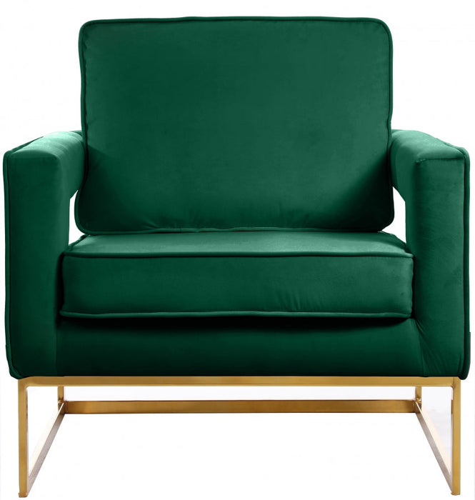 Noah Green Velvet Accent Chair - 511Green - Vega Furniture