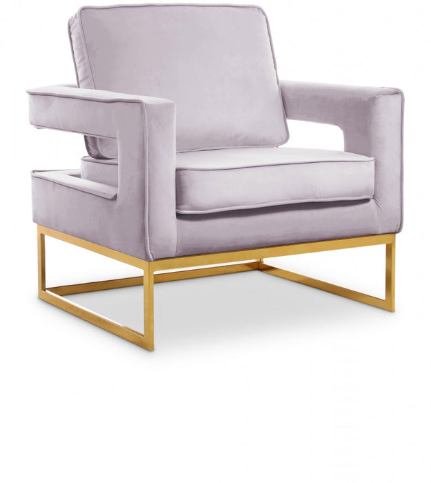 Noah Pink Velvet Accent Chair - 511Pink - Vega Furniture