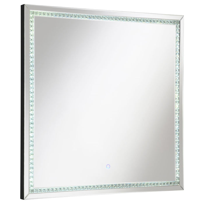 Noelle Square Wall Mirror with LED Lights - 961506 - Vega Furniture