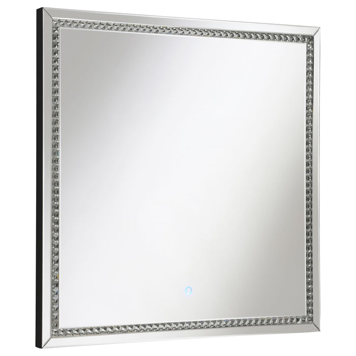 Noelle Square Wall Mirror with LED Lights - 961506 - Vega Furniture