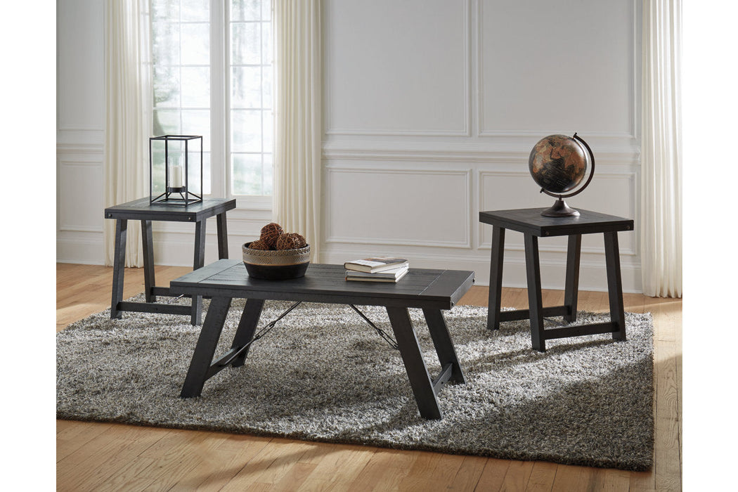 Noorbrook Black/Pewter Table, Set of 3 - T351-13 - Vega Furniture