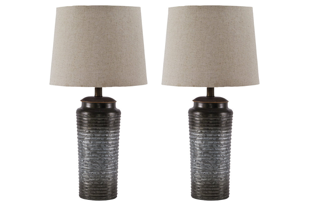 Norbert Gray Table Lamp, Set of 2 - L204064 - Vega Furniture