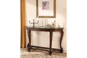 Norcastle Dark Brown Sofa/Console Table - T499-4 - Vega Furniture