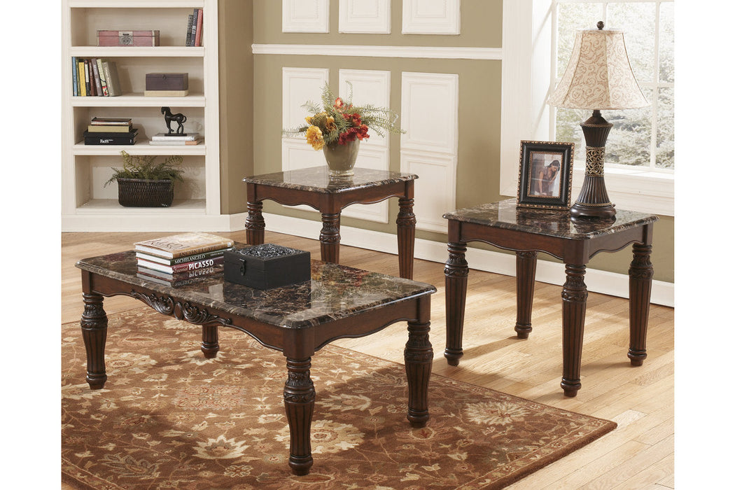 North Shore Dark Brown Table, Set of 3 - T533-13 - Vega Furniture