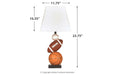 Nyx Brown/Orange Table Lamp - L815714 - Vega Furniture