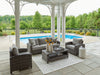 Oasis Court Gray Outdoor Sofa/Chairs/Table Set, Set of 4 - P335-081 - Vega Furniture