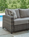 Oasis Court Gray Outdoor Sofa/Chairs/Table Set, Set of 4 - P335-081 - Vega Furniture