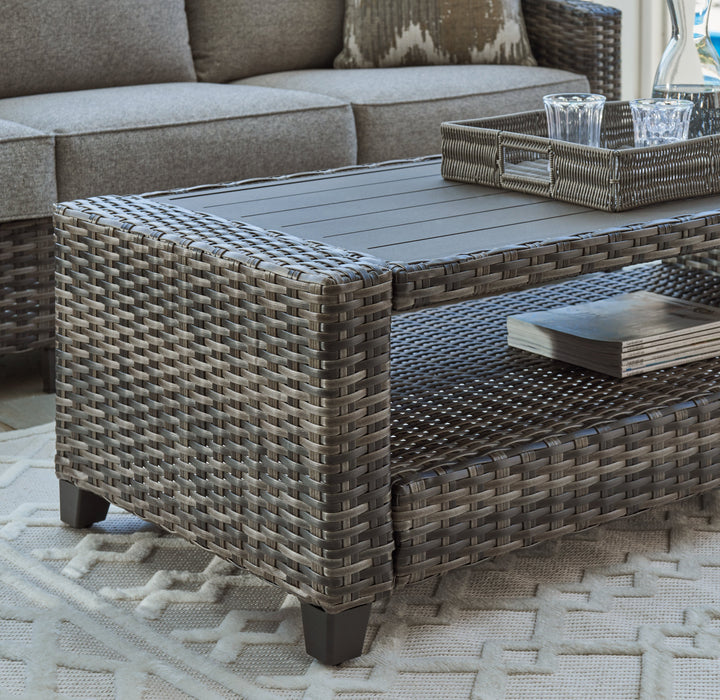 Oasis Court Gray Outdoor Sofa/Chairs/Table Set, Set of 4 - P335-081 - Vega Furniture