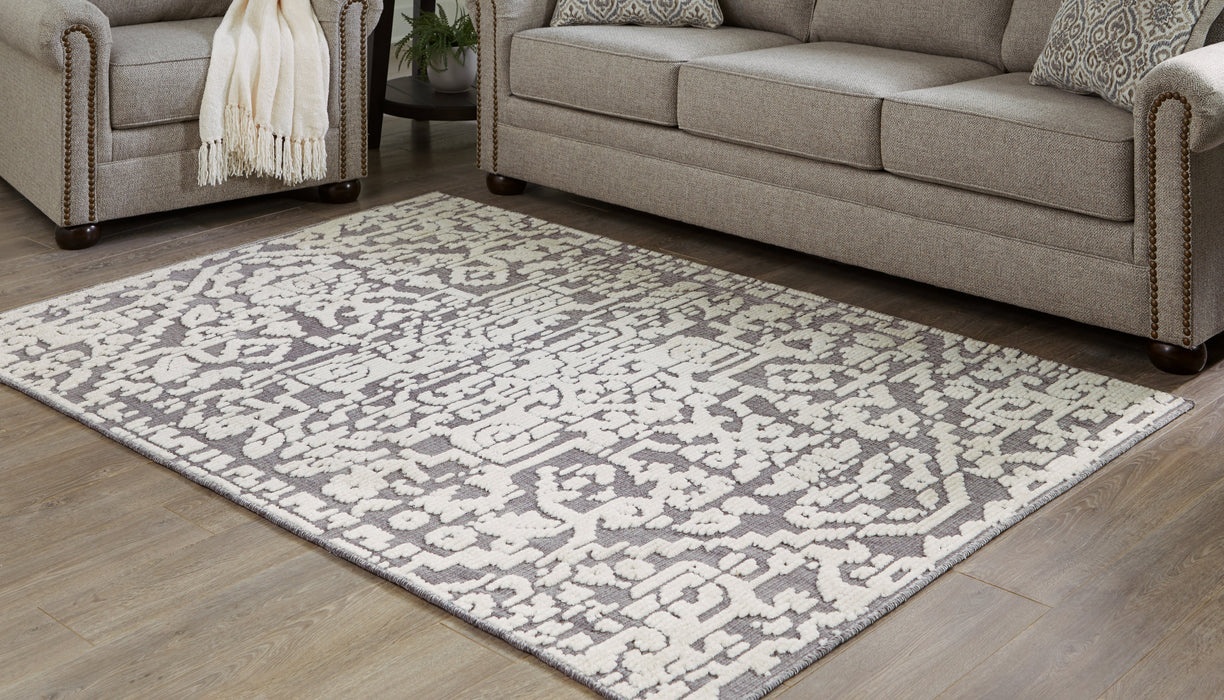 Oddetteley Gray/Ivory Medium Rug - R406262 - Vega Furniture