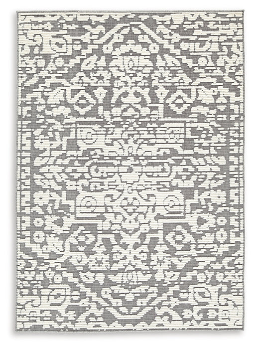 Oddetteley Gray/Ivory Medium Rug - R406262 - Vega Furniture