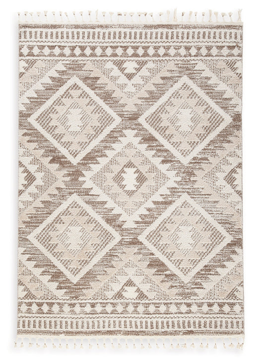 Odedale Tan/Cream Medium Rug - R406062 - Vega Furniture