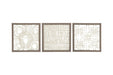 Odella Cream/Taupe Wall Decor, Set of 3 - A8010009 - Vega Furniture