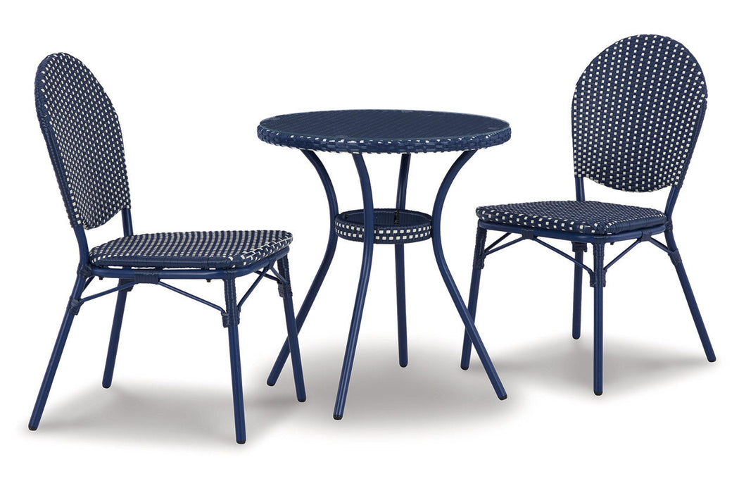 Odyssey Blue Blue Outdoor Table and Chairs, Set of 3 - P216-050 - Vega Furniture