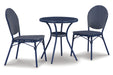 Odyssey Blue Blue Outdoor Table and Chairs, Set of 3 - P216-050 - Vega Furniture