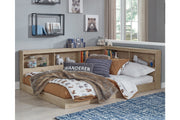 Oliah Natural Full Bookcase Storage Bed - SET | EB2270-165 | EB2270-182 - Vega Furniture