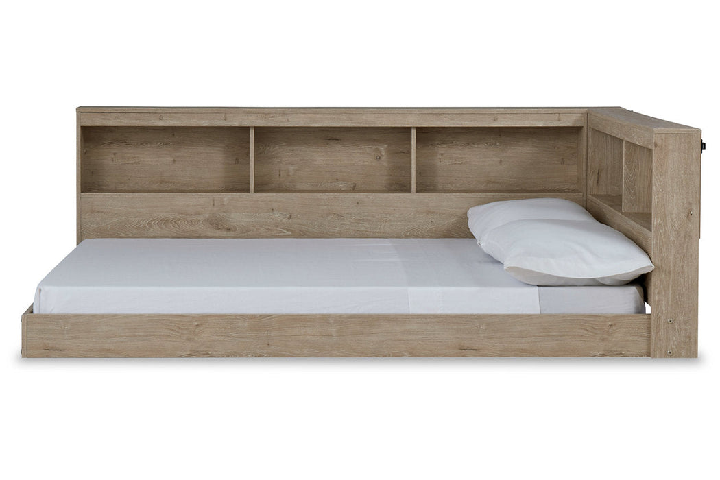 Oliah Natural Full Bookcase Storage Bed - SET | EB2270-165 | EB2270-182 - Vega Furniture