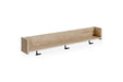 Oliah Natural Wall Mounted Coat Rack with Shelf - EA2270-151 - Vega Furniture