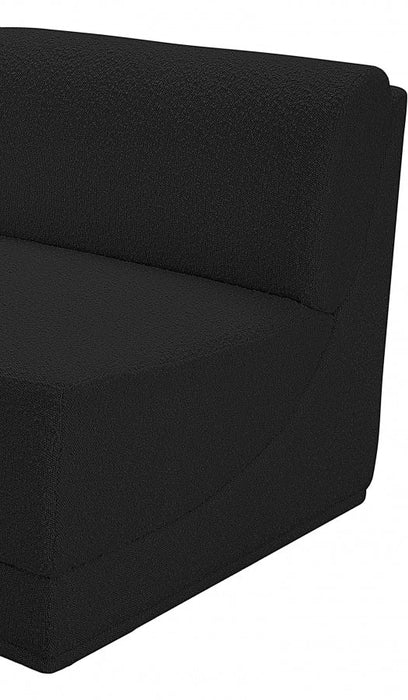 Ollie Boucle Fabric Living Room Chair Black - 118Black-Armless - Vega Furniture