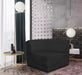 Ollie Boucle Fabric Living Room Chair Black - 118Black-Corner - Vega Furniture