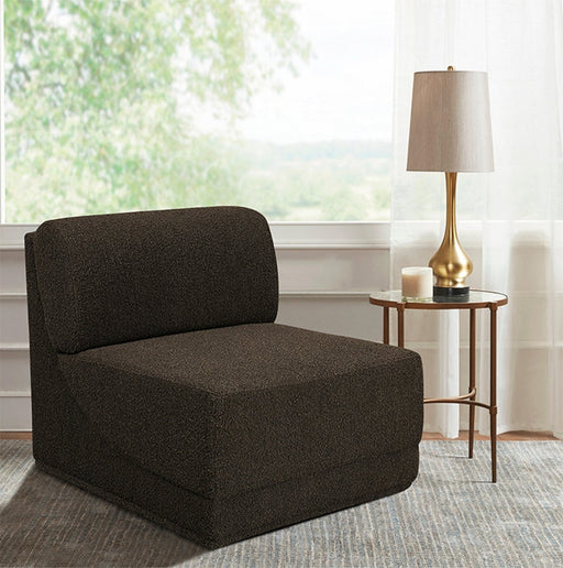 Ollie Boucle Fabric Living Room Chair Brown - 118Brown-Armless - Vega Furniture