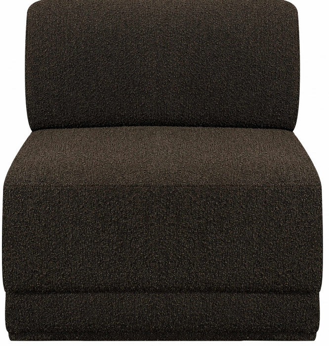 Ollie Boucle Fabric Living Room Chair Brown - 118Brown-Armless - Vega Furniture