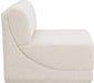 Ollie Boucle Fabric Living Room Chair Cream - 118Cream-Armless - Vega Furniture