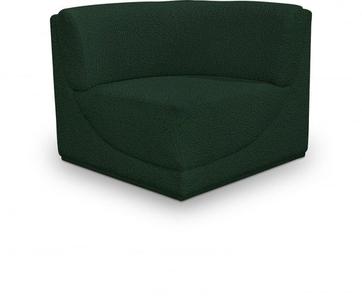 Ollie Boucle Fabric Living Room Chair Green - 118Green-Corner - Vega Furniture