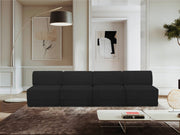 Ollie Boucle Fabric Sofa Black - 118Black-S120 - Vega Furniture