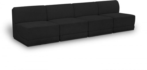 Ollie Boucle Fabric Sofa Black - 118Black-S120 - Vega Furniture