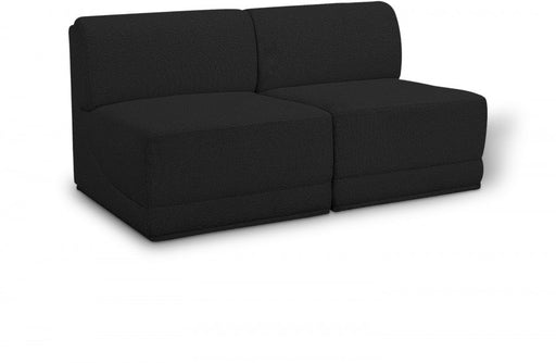 Ollie Boucle Fabric Sofa Black - 118Black-S60 - Vega Furniture