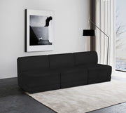 Ollie Boucle Fabric Sofa Black - 118Black-S90 - Vega Furniture
