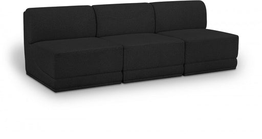 Ollie Boucle Fabric Sofa Black - 118Black-S90 - Vega Furniture