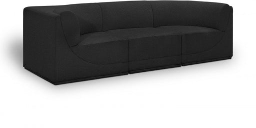 Ollie Boucle Fabric Sofa Black - 118Black-S98 - Vega Furniture