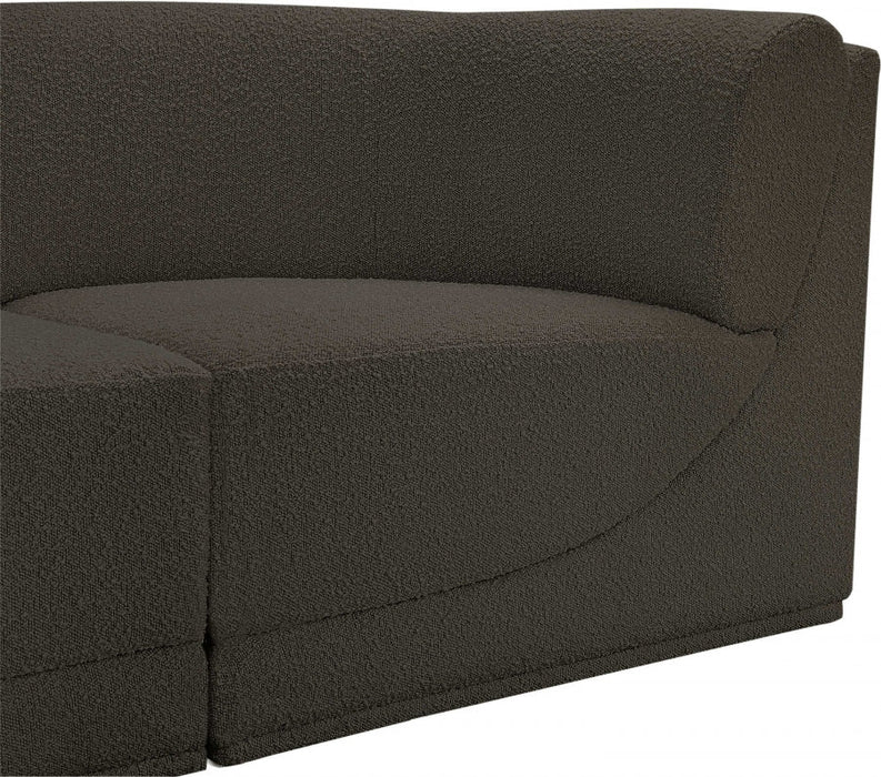Ollie Boucle Fabric Sofa Brown - 118Brown-S68 - Vega Furniture
