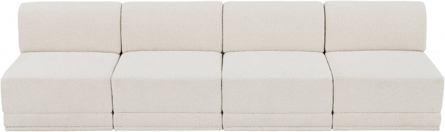 Ollie Boucle Fabric Sofa Cream - 118Cream-S120 - Vega Furniture
