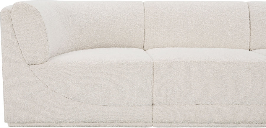 Ollie Boucle Fabric Sofa Cream - 118Cream-S128 - Vega Furniture