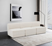 Ollie Boucle Fabric Sofa Cream - 118Cream-S90 - Vega Furniture