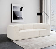 Ollie Boucle Fabric Sofa Cream - 118Cream-S98 - Vega Furniture