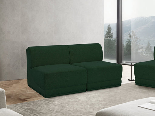 Ollie Boucle Fabric Sofa Green - 118Green-S60 - Vega Furniture