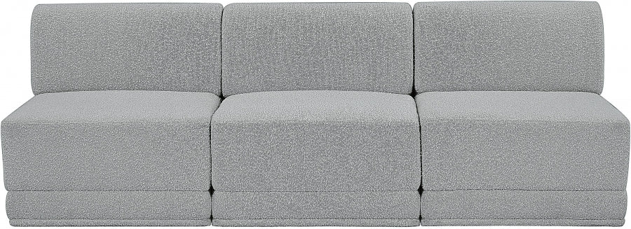Ollie Boucle Fabric Sofa Grey - 118Grey-S90 - Vega Furniture