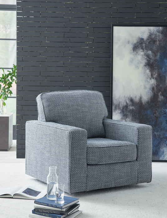 Olwenburg Denim Swivel Accent Chair - A3000652 - Vega Furniture