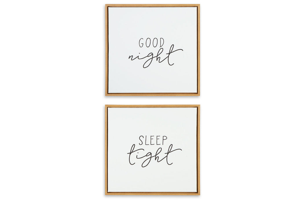 Olymiana White/Black Wall Art, Set of 2 - A8000361 - Vega Furniture