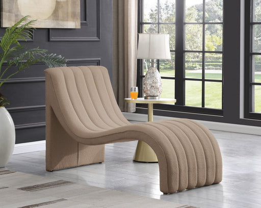 Orian Beige Teddy Fabric Chaise - 156Beige - Vega Furniture