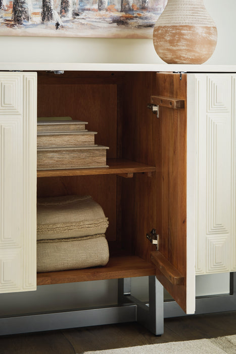 Ornawel Distressed White Accent Cabinet - A4000569 - Vega Furniture
