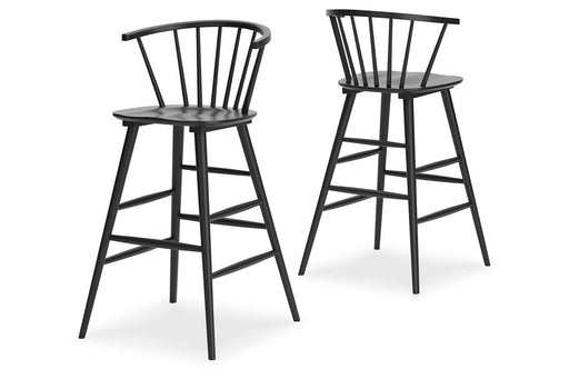 Otaska Black Bar Height Stool, Set of 2 - D406-230 - Vega Furniture