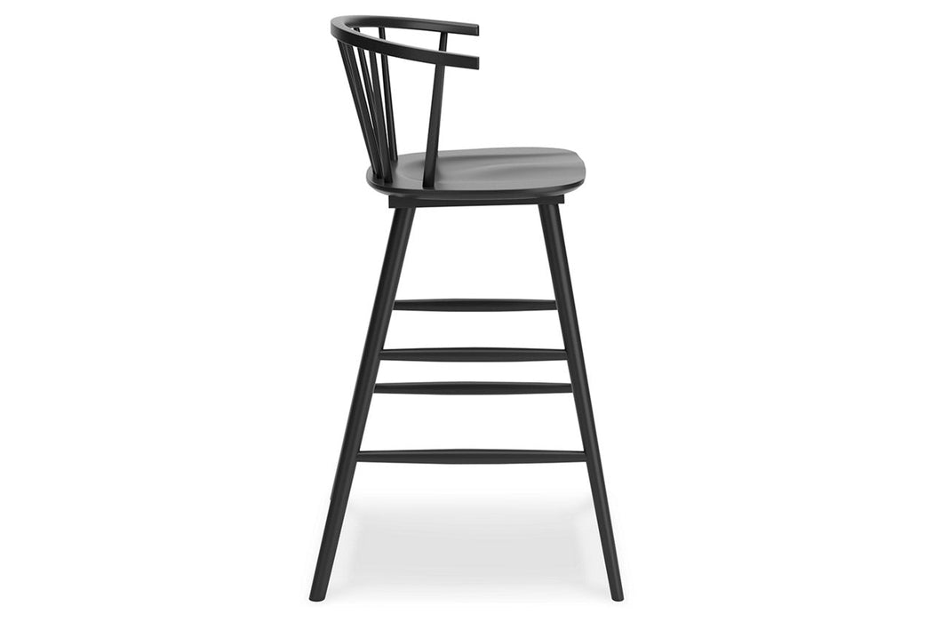 Otaska Black Bar Height Stool, Set of 2 - D406-230 - Vega Furniture