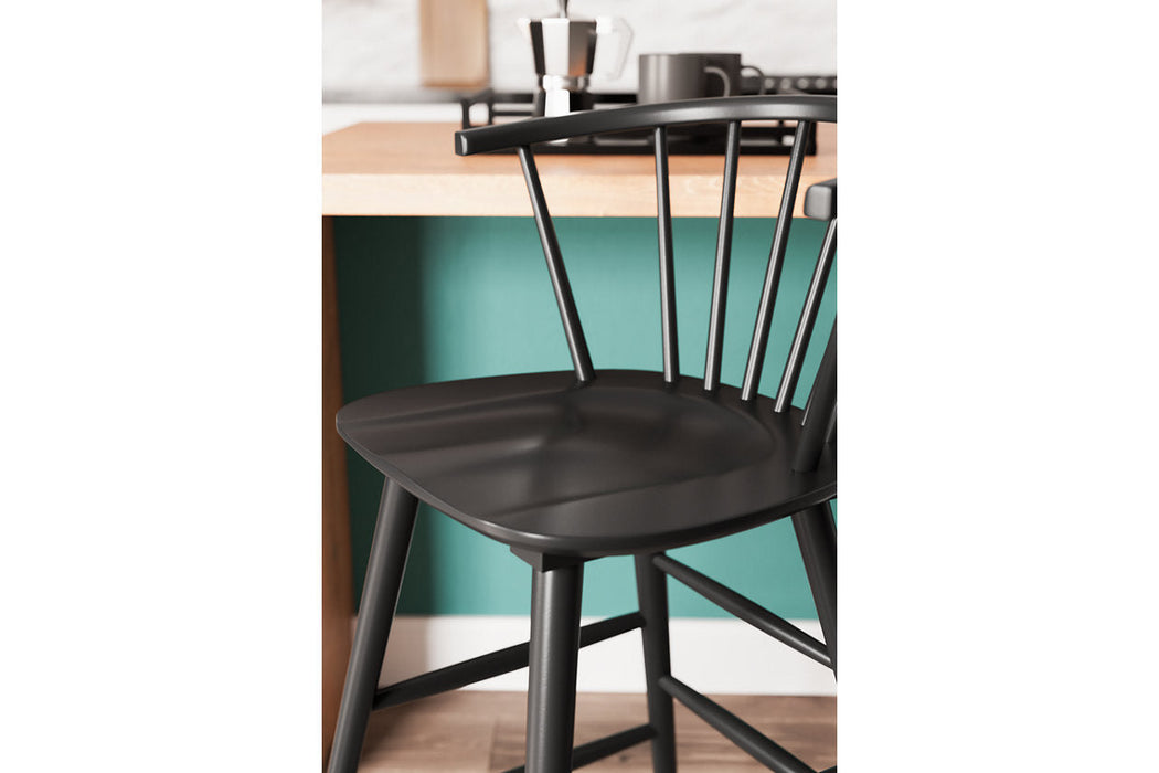 Otaska Black Bar Height Stool, Set of 2 - D406-230 - Vega Furniture