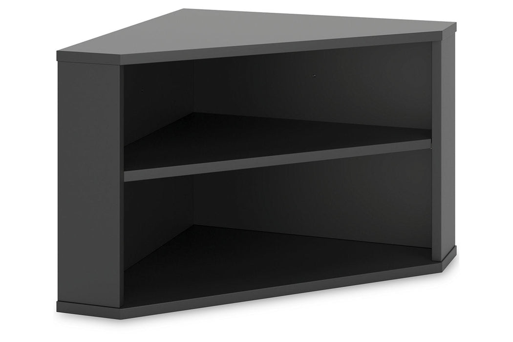 Otaska Black Home Office Corner Bookcase - H206-22H - Vega Furniture